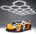 14-Hexagon LED Garage Light, 600W 60, 800LM Honeycomb Ceiling Light by Tiyahomey