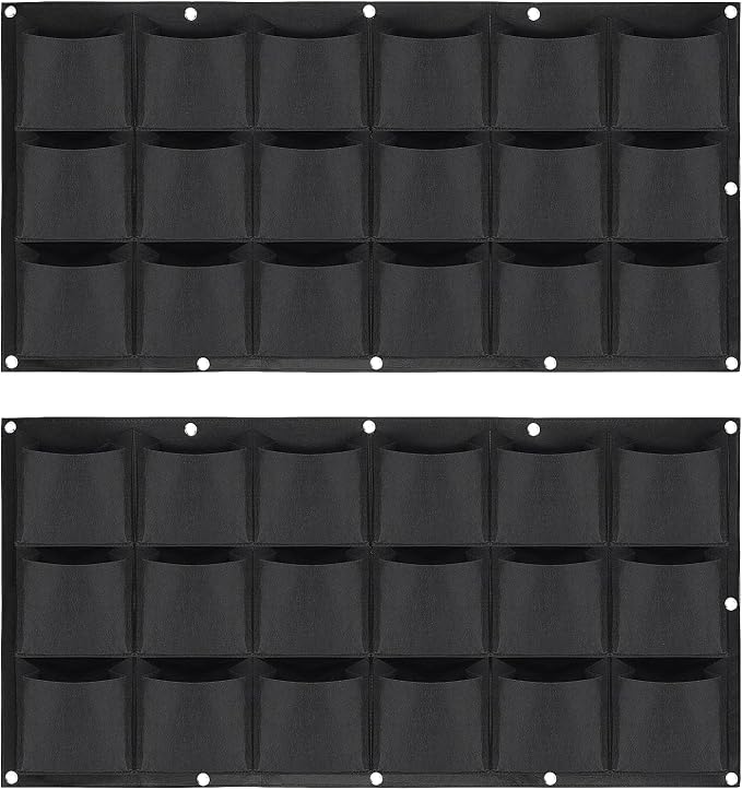 ZOENHOU 2 Pack Total 36 Roomy Pockets Horizontal Garden Planter, Waterproof by ZOENHOUDIRECT