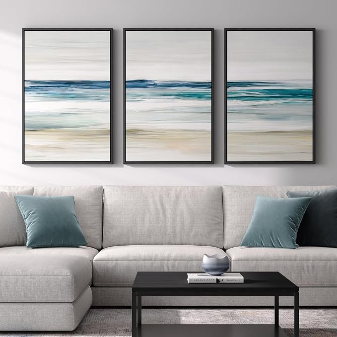 Framed Abstract Coastal Wall Art by Cuspin