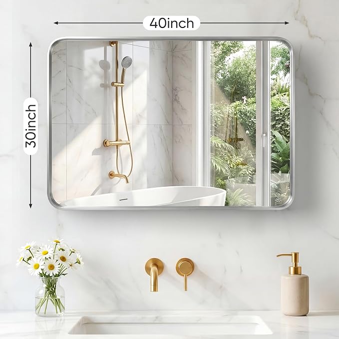 NEWBULIG 30X40 Inch Bathroom Mirror - Image 2