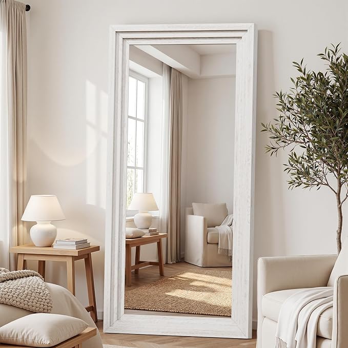 Full Length Mirror 71"x30", Large Solid Wood Frame Floor Mirror, Leaning Floor - Image 7