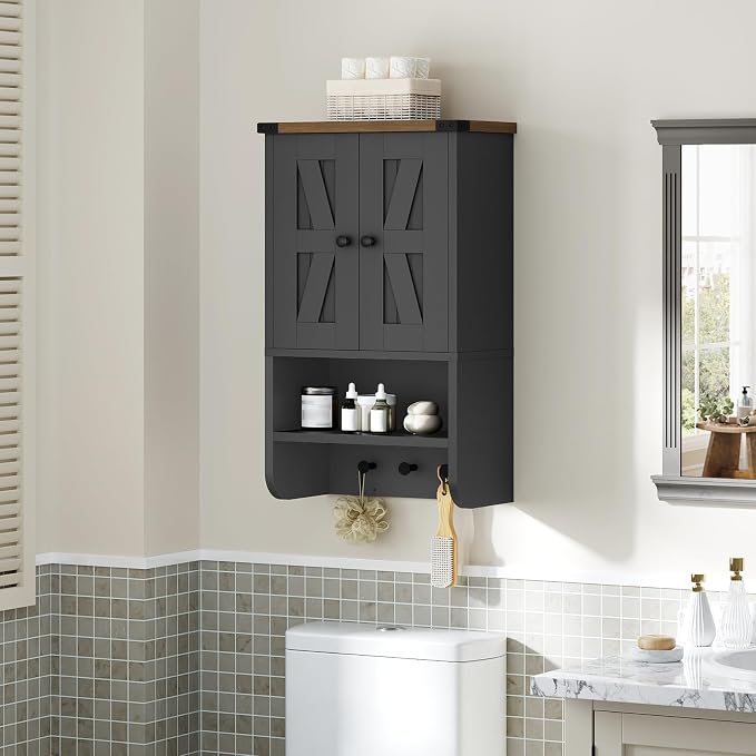 MAHANCRIS Bathroom Wall Cabinet, Farmhouse Medicine Cabinet - Image 2
