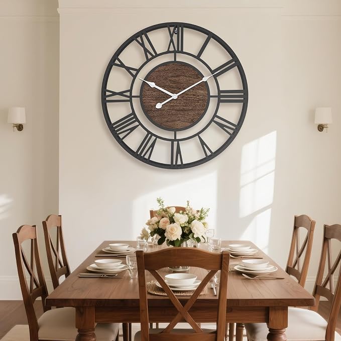 Pytha Sight Large Wall Clock for Lving Room, 16 Inch Modern Industrial - Image 7