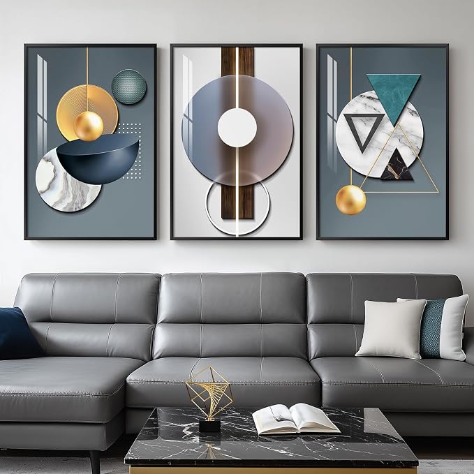 Large Framed Modern Luxury Wall Art - Image 2