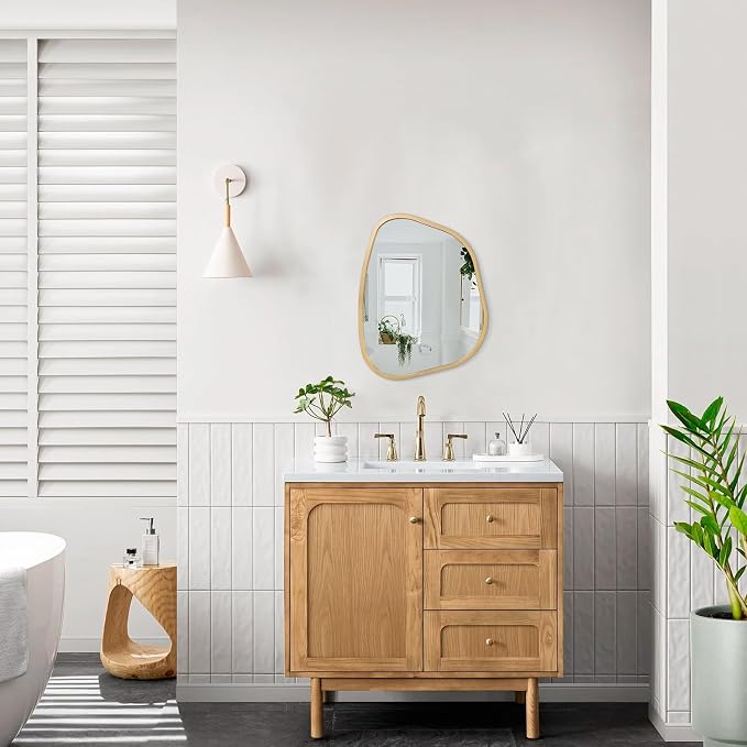 Irregular Asymmetrical Mirror Wall Mounted, Unique Vanity Mirror, Shaped - Image 6