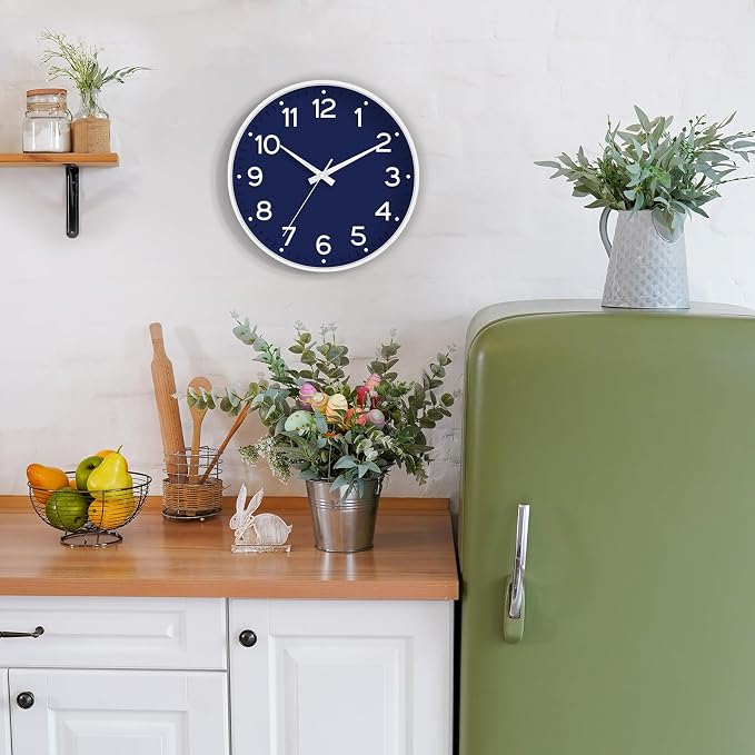 Roymnie Wall Clock 12 Inch Silent Wall Clocks Battery Operated- Modern Non - Image 2