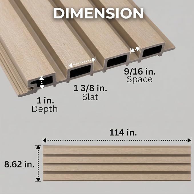 From Plain to Beautiful in Hours WPC Exterior Wall Slat Panels Waterproof - Image 2