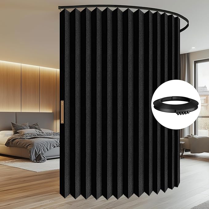 Room Divider Curtain Sets with Flexible Ceiling Track, Privacy Soundproof - Image 2