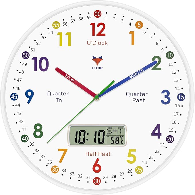 Foxtop Digital and Analog Learning Clock by Foxtop