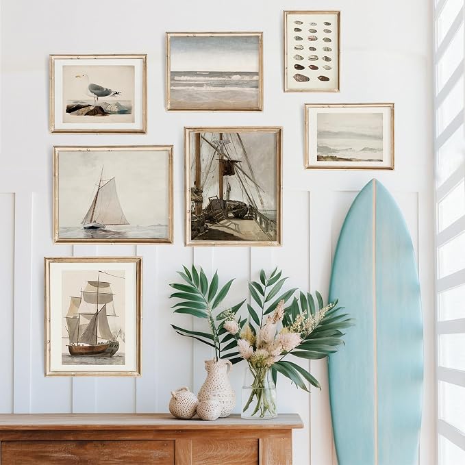 Vodefoad Vintage Seascape Gallery Wall Print Set of 12, Vintage Nautical - Image 5