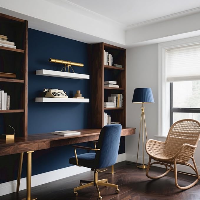 Yancorp 16"x120" Matte Gray Blue Peel and Stick Wallpaper Removable Contact - Image 4