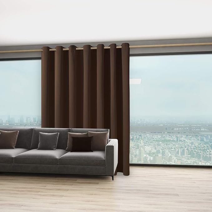 BONZER Room Divider Curtain Screen Partitions Total Privacy Wall Grommet Wide - Image 6