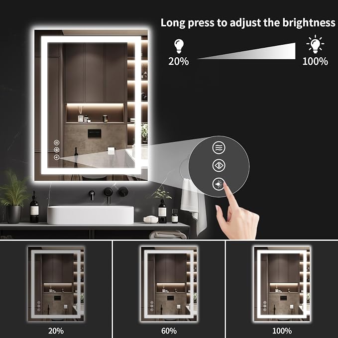 30"x36" LED Bathroom Mirror - Image 4