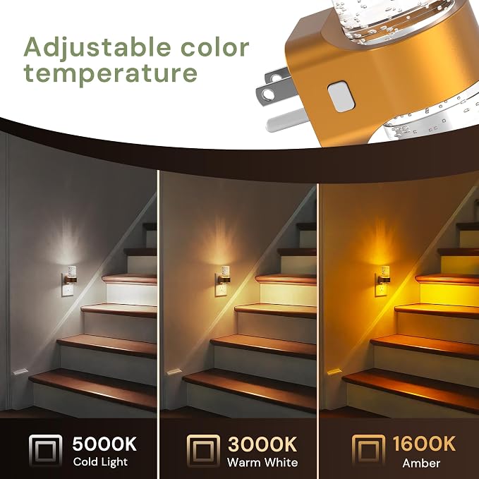 L LOHAS LED Night Lights Plug into Wall, 4 Pack Mini Dimmable Night Light - Image 3
