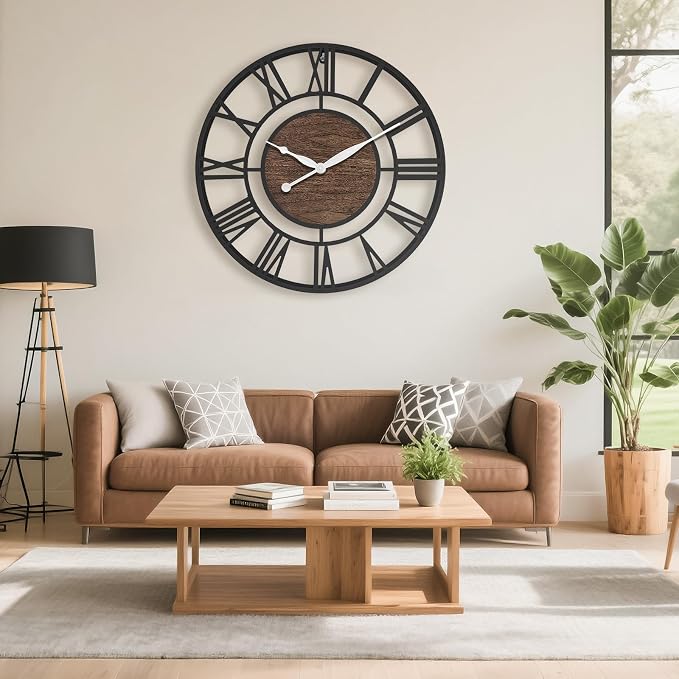 24 Inch Modern Decorative Metal Wall Clock - Image 5