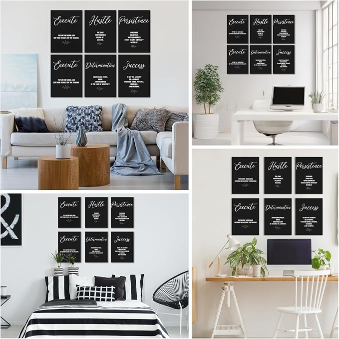 Coume 6 Pack Art Acoustic Panels 12" x 16" Inspirational Self Adhesive - Image 6