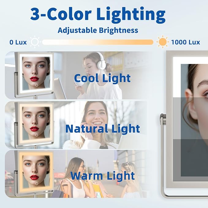 Ruacq Rechargeable Wall Mounted Makeup Mirror - Image 6