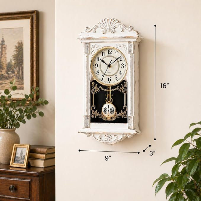 Clockswise Vintage Grandfather-Style Wall Clock - Image 2