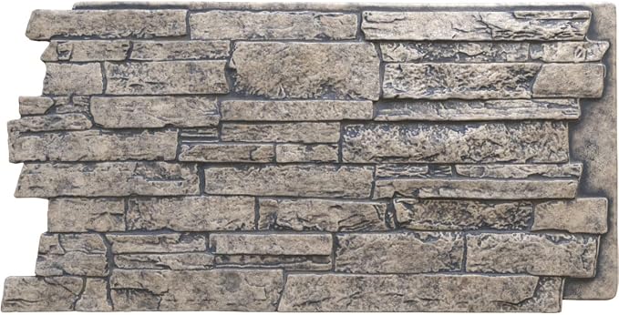 EverStone Acadia Ledge Faux Stone Panel, Linen Graphite Color by EkenaMillwork