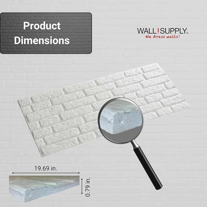 Wall!Supply 3D Wall Panels – Faux Brick, Covers 25.84 Sq Ft - Image 6