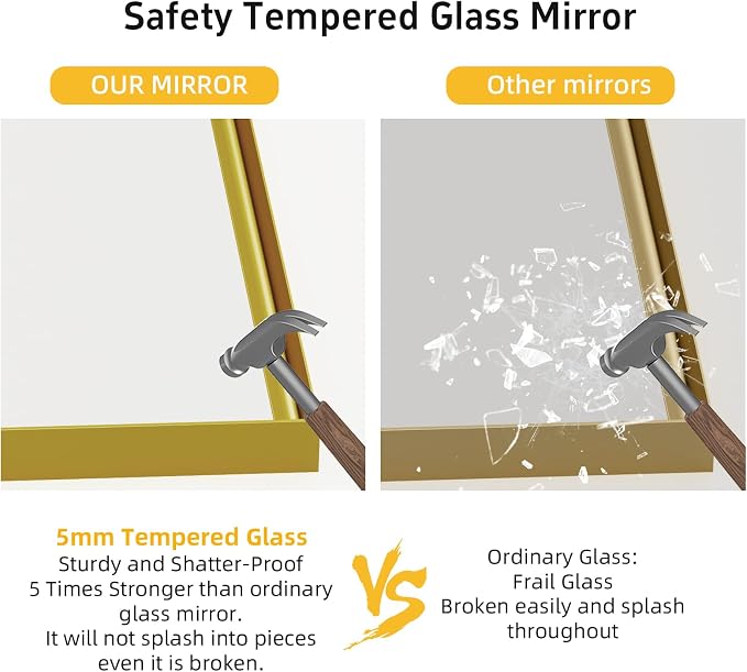 24”x36” Bathroom Vanity Mirror, Modern Wall Mirror - Image 4