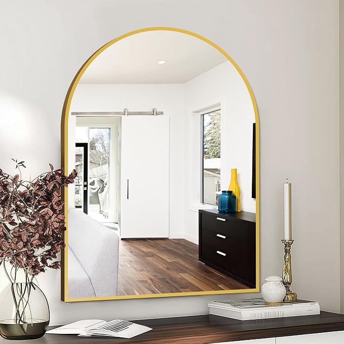 FICTOR Bathroom Mirror for Wall, Arched Vanity Bathroom Mirror for Over Sink - Image 3