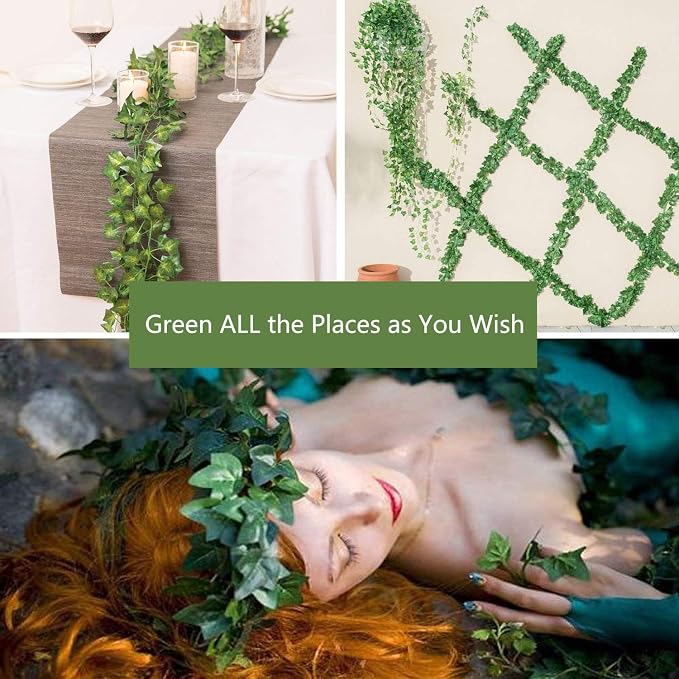 Comtelek 252 FT Artificial Ivy 36 Pack Ivy Vine Garland Ivy Leaves Greenery - Image 2