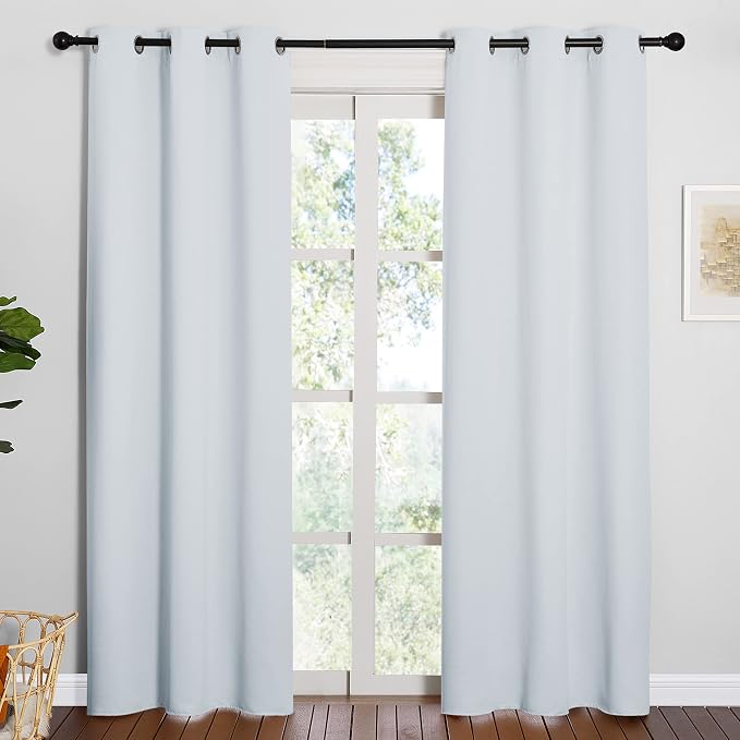 NICETOWN Easy Care Solid Thermal Insulated Grommet Room Darkening - Image 2