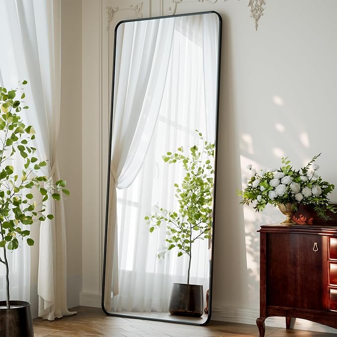 XRAMFY 65"x24" Floor Full Length Mirror Standing Full Body Rounded Corner - Image 7