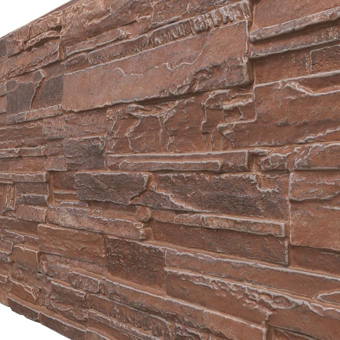 EverStone Cascade Faux Stone Panel, 48 5/8"W x 24 3/4"H x 1 1/4"D, York Town - Image 7