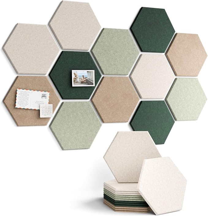 Fluxynara Hexagon Cork Board Alternative by FLUXYNARA