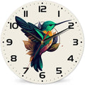 Flaying Hummingbird Bird Wall Clock Silent Non-Ticking Battery Operated Clock by DEMACYA