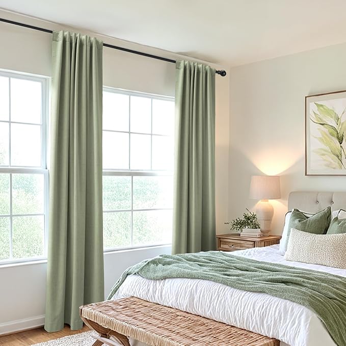 100% Blackout Shield Linen Blackout Curtains - Image 5