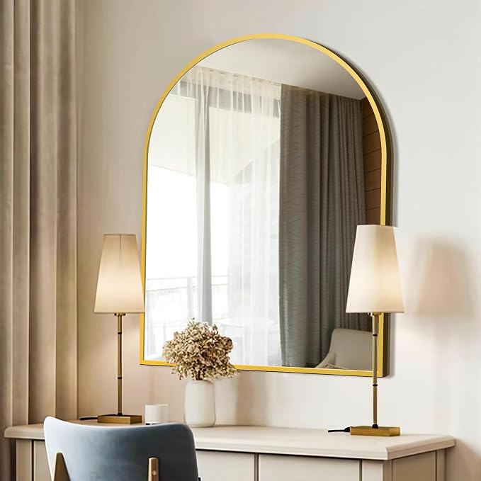 FICTOR Bathroom Mirror for Wall, Arched Vanity Bathroom Mirror for Over Sink - Image 6