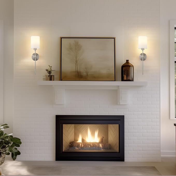 Battery Operated Wall Sconces Set of Two, Wireless Rechargeable Wall Light - Image 7