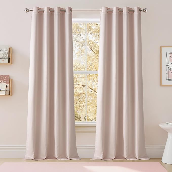 NICETOWN 100% Blackout Window Curtain Panels 84" Long, 2 Pieces, 52 inches Wide by NICETOWN