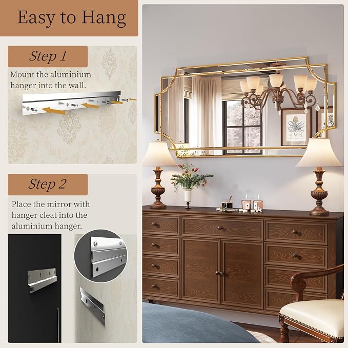 Kelly Miller Large Gold Wall Mirror - Image 6