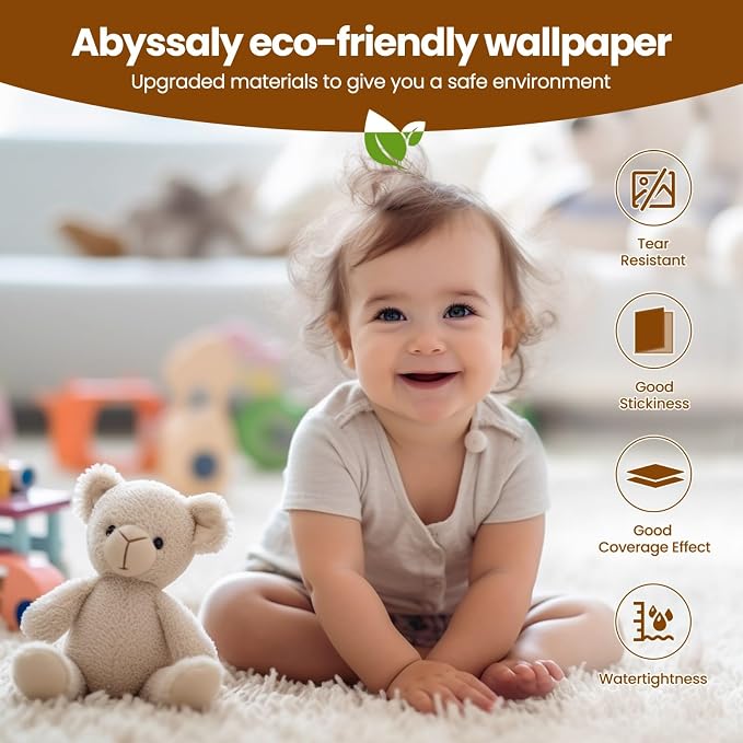 Brown Peel and Stick Self Adhesive Wallpaper - Image 3