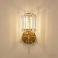 Gold Crystal Wall Sconce Battery Operated and Rechargeable Wall Light by Unknown