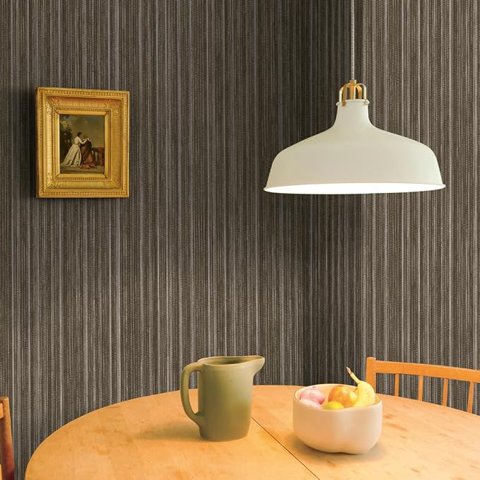 Tempaper Metallic Bronze Faux Grasscloth Removable Peel and Stick Wallpaper - Image 3