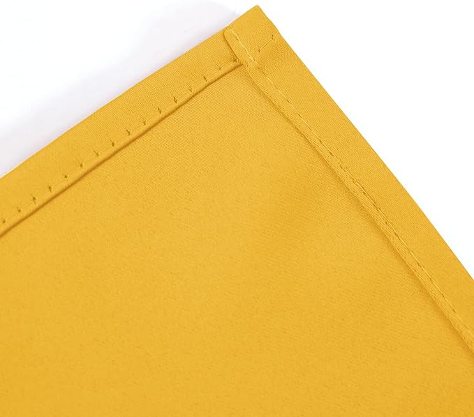 LEMOMO Blackout Curtains 66 x 54 Inch Long Yellow Curtains Set of 2 Panels Room - Image 7