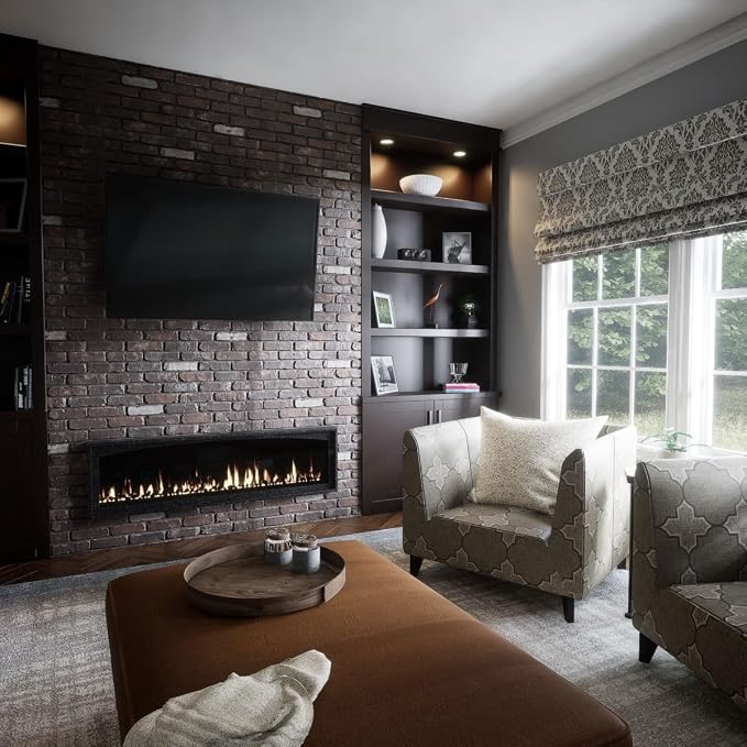 EverStone Aged Brick Faux Brick Panel, 46 7/8"W x 27"H x 1 1/4"D, French - Image 11