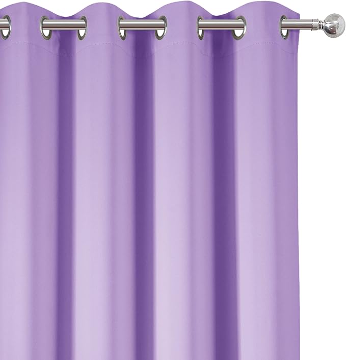LEMOMO Lavender Blackout Curtains 38 x 63 Inch Length/Set of 2 Curtain - Image 7