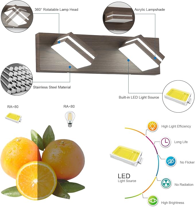SineRise LED Modern Bathroom Vanity Light Fixtures - Image 3
