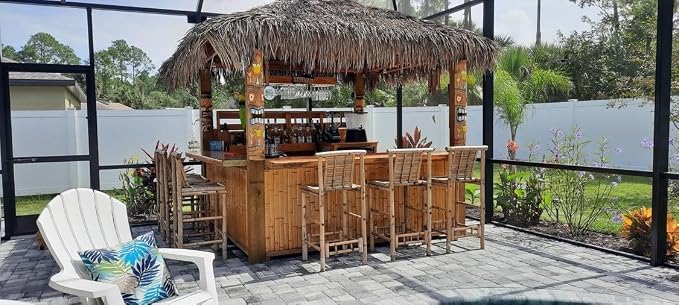 Forever Bamboo Mexican Palm Thatch Roof Runner Roll Duck Blind Grass Tiki Hut - Image 7