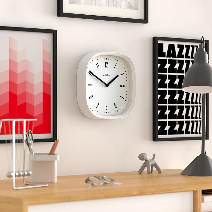 JONES CLOCKS® Marvel Wall Clock | Modern Retro Rounded Square Clock | 10 inch | - Image 5