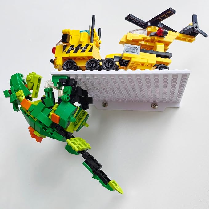 LRANFOW 12 Wall Display Shelf for Lego Building Bricks, 4x5 inch Dual-Sided - Image 2