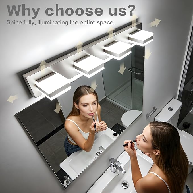 SOLFART Bathroom Vanity Lights, Adjustable Brushed Nickel Vanity Light - Image 7