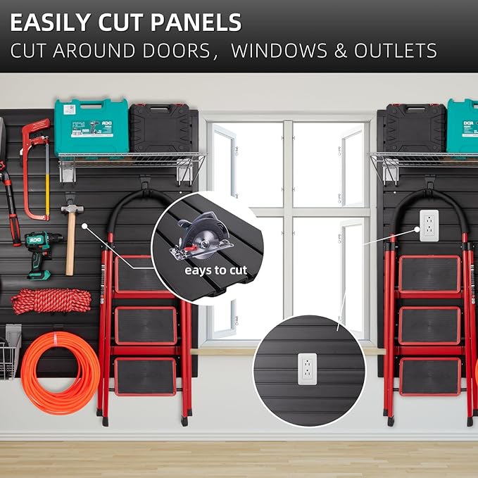Slatwall Panel Garage Slat Wall Storage Systems, PVC Slat Wall Paneling Garage - Image 4