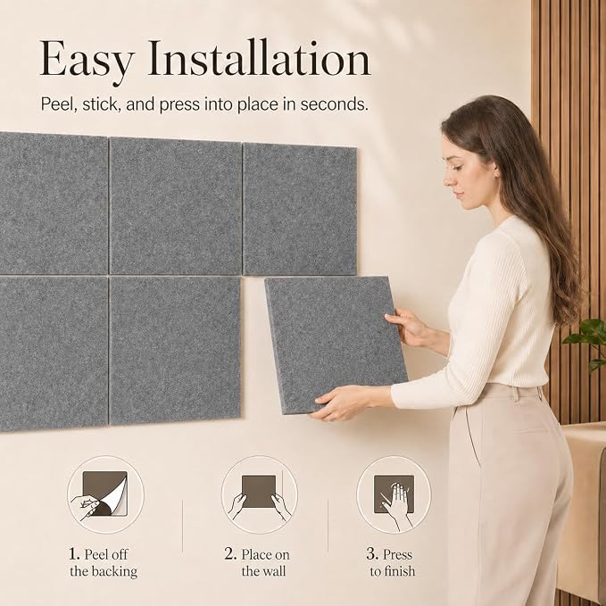 Large Cork Boards for Walls – 36" x 24" Self Adhesive Felt Wall Tiles - Image 4